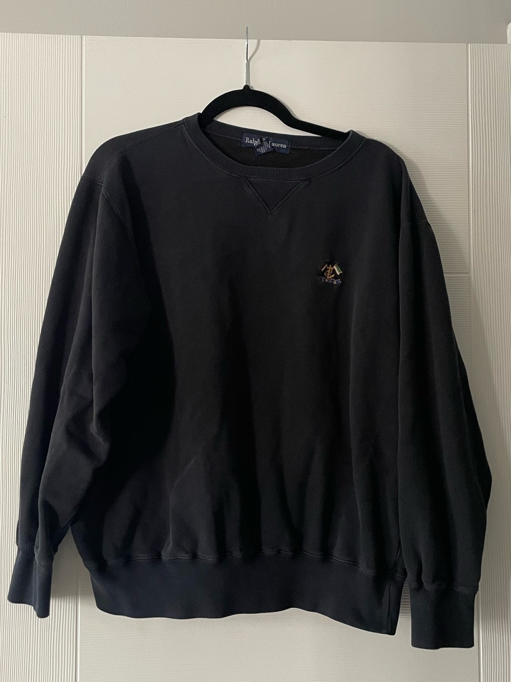 Ralph Lauren Vintage Crewneck Sweatshirt Black Size L / Fits Women’s Small - Picture 2 of 4